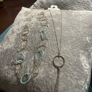 Banana Republic Gold and Silver Necklace Duo